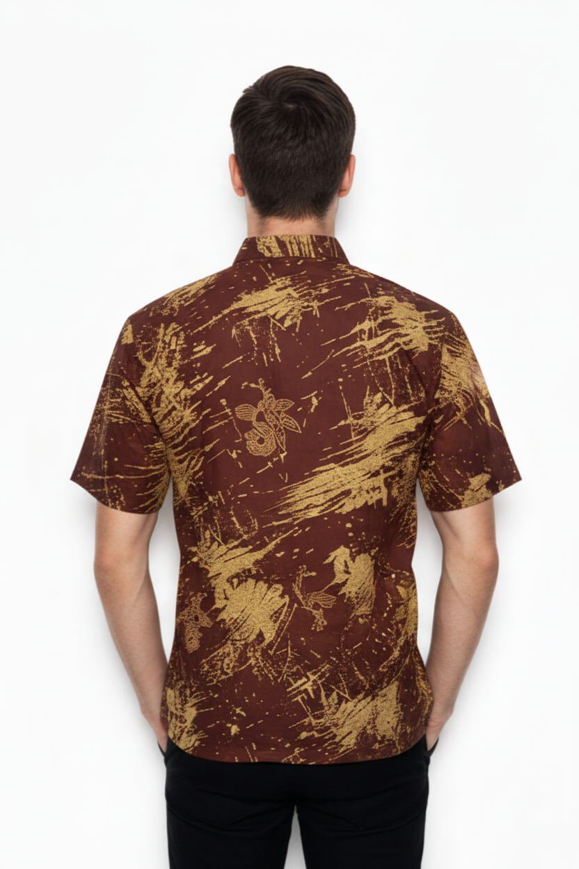 Men's Batik Shirt – Golden Maranta | Short Sleeves 2