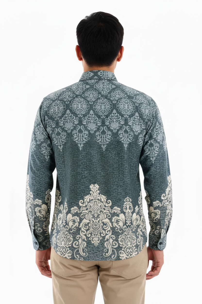 Men’s Batik Shirt – Jade Sovereign | Long Sleeves 2