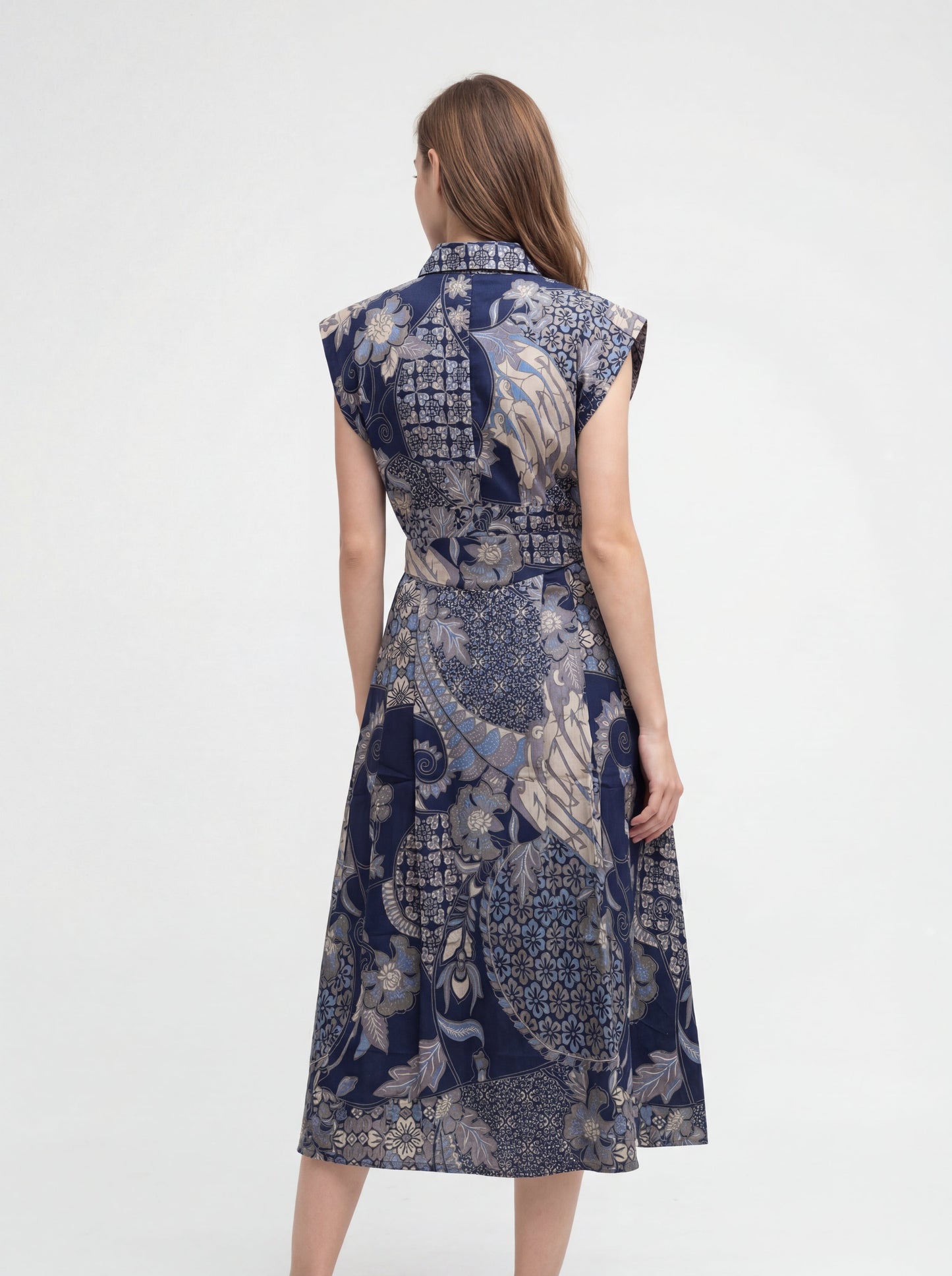 Women's Batik Cap Sleeve Dress - Heritage Blossom