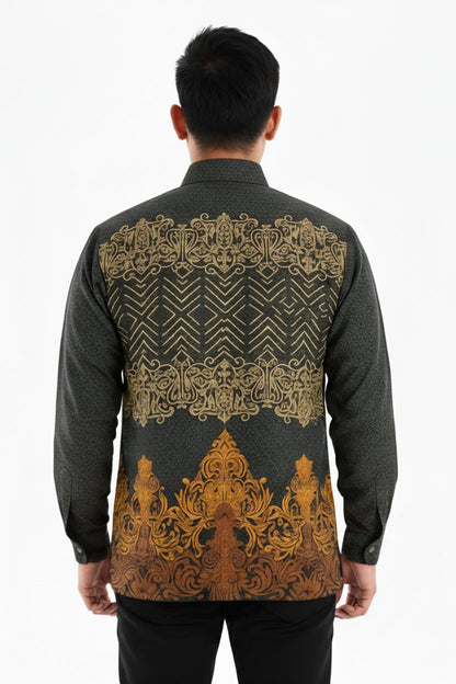 Men’s Batik Shirt – Golden Aegis Long Sleeves 2