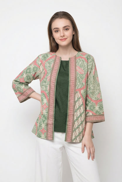 Women's Batik Blouse - Pastel Harmony