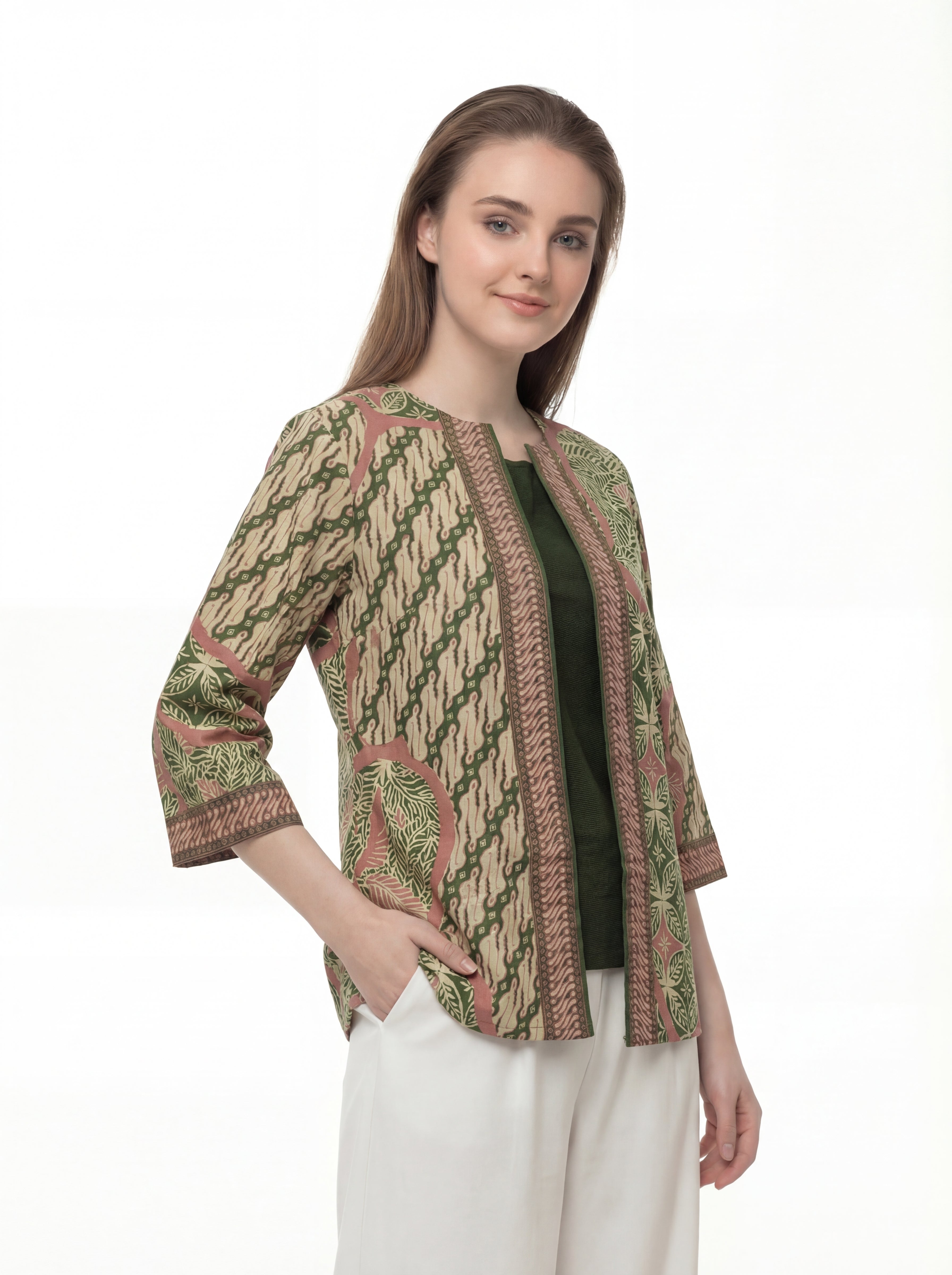 Women's Batik Blouse - Pastel Harmony