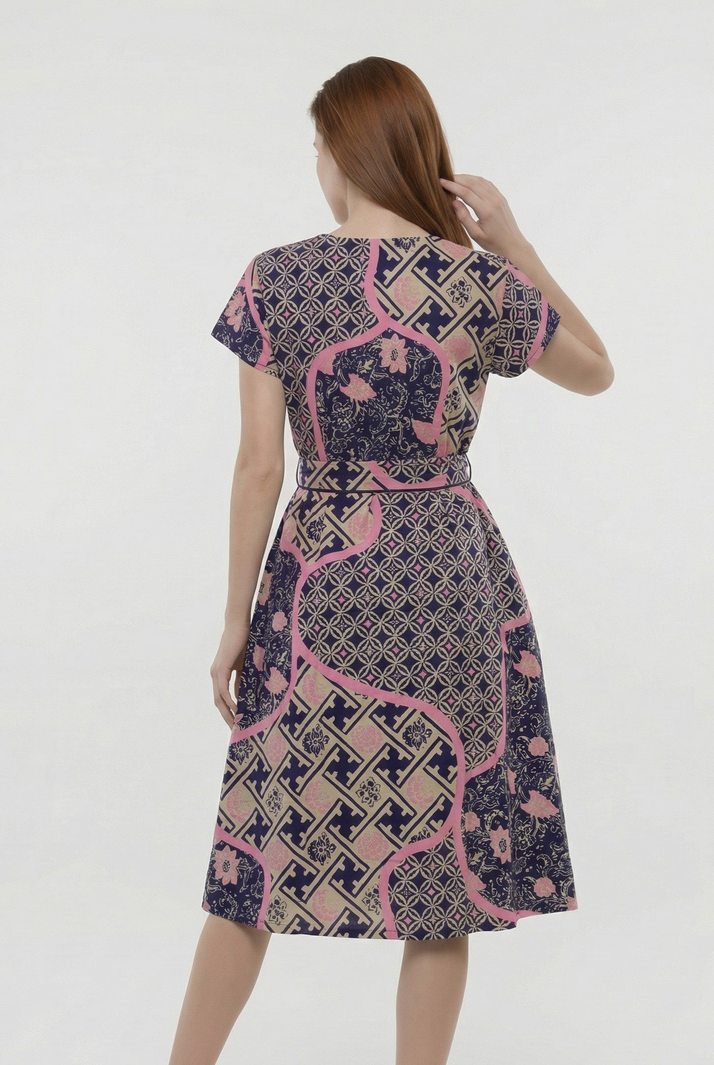 Women's Batik Midi Dress - Artistic Heritage