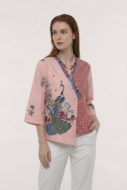 Women's Batik Kimono - Tropical Elegance