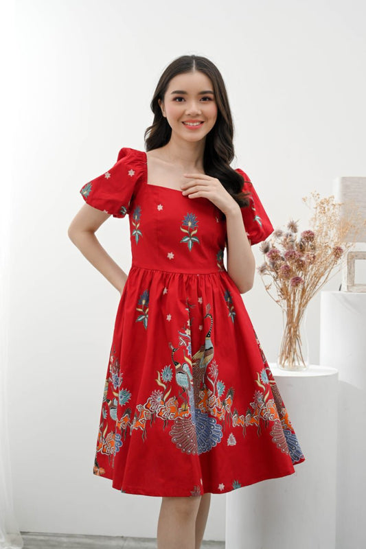 Women's Puff Sleeve Dress - Phoenix Prosperity