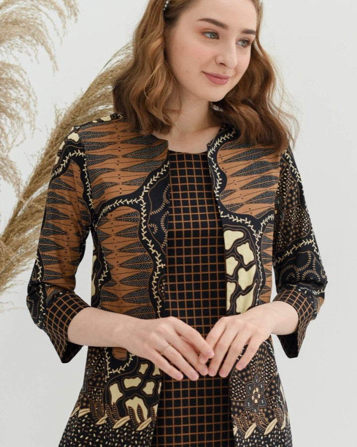Women's Batik Jacket - Geometric Harmony